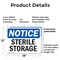 Signmission Sterile Storage, 18 in W x Rectangle, Plastic OS-2PACK-NS-P-1218-L-18465 - alternate 4